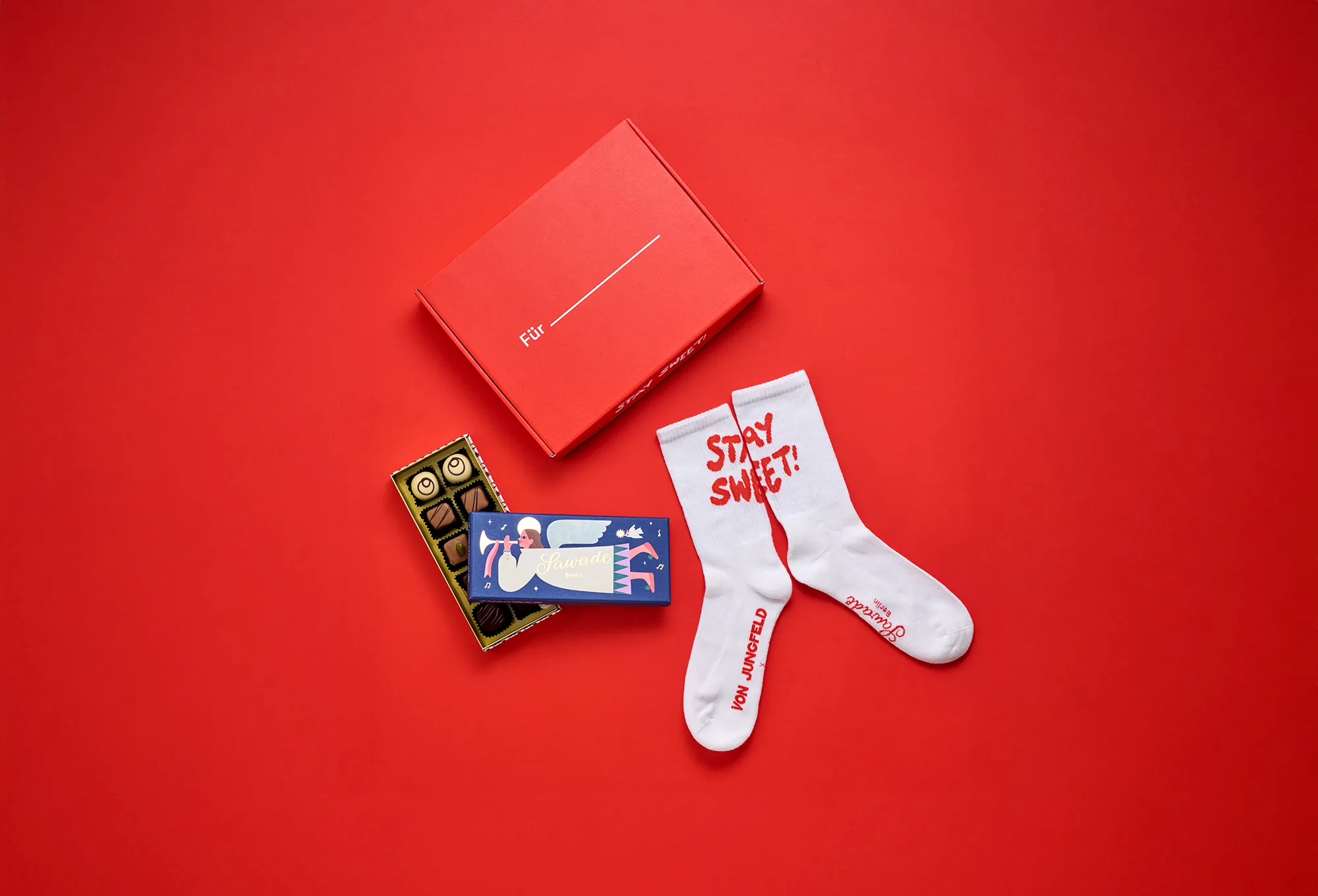 Geschenkset Socken und Pralinen